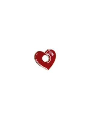 CIERRE B/ORO CORAZON BOTON ROJO 16MM