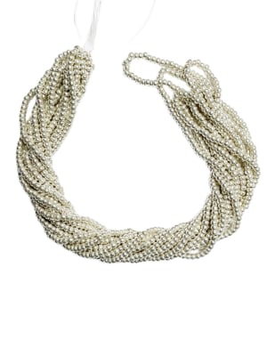 MOSTACILLAS CHECA PRECIOSA (6 TIRAS) 8/0 SILVER MET1