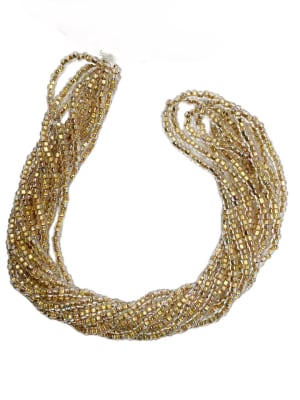 MOSTACILLAS CHECA PRECIOSA (6 TIRAS) 8/0 CRYS BRNZ LINED AB APROX. 37 GRAMOS