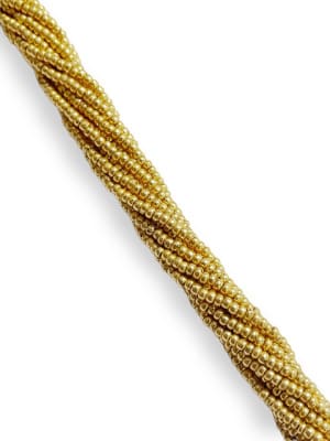 MOSTACILLAS CHECA PRECIOSA (6 TIRAS) 11/0 GOLD MET APROX. 18 GRAMOS