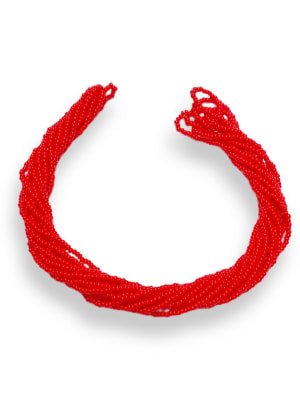 MOSTACILLAS CHECA PRECIOSA (6 TIRAS) 11/0 LT RED APROX. 19 GRAMOS.