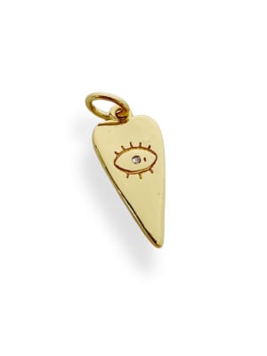 COLGANTE B/ORO GOTA CON OJO Y ZIRCON 17X8MM