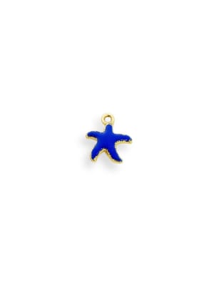 COLGANTE B/ORO ESTRELLA DE MAR ESMALTE AZUL 15X13MM1