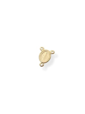 MINI DIJE B/ORO VITELA VIRGEN DE LOS RAYOS 10X8MM