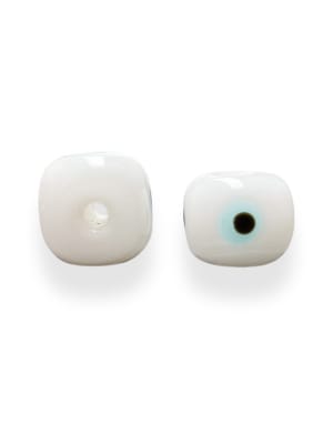 PASADOR CUBO OJO DE MURANO BLANCO 2 15MM1