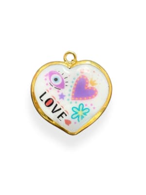 COLGANTE MURANO CORAZON ENGASTADO LOVE 33MM1
