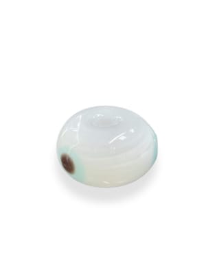 PASADOR  OJO DE MURANO BLANCO 14X8MM1