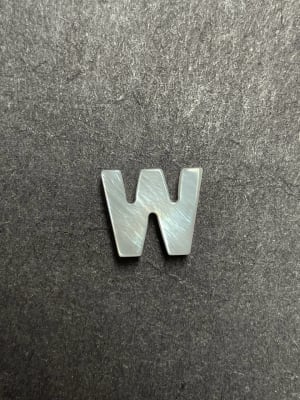 COLGANTE ACERO INOX. INICIAL PLATEADO W 11X10MM1