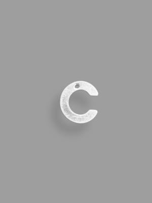 COLGANTE ACERO INOX. INICIAL PLATEADO C 11X10MM1