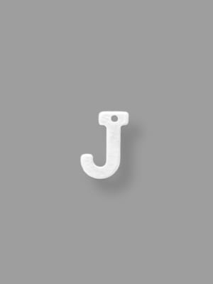 COLGANTE ACERO INOX. INICIAL PLATEADO J 11X10MM1