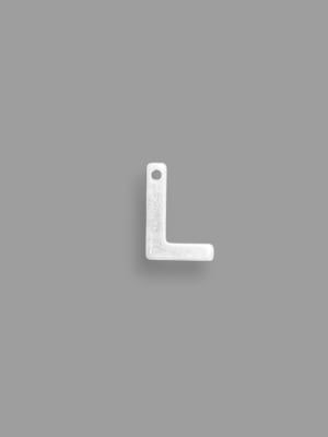 COLGANTE ACERO INOX. INICIAL PLATEADO L 11X10MM1