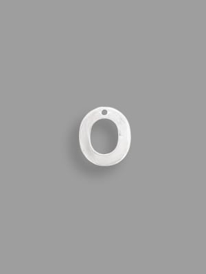 COLGANTE ACERO INOX. INICIAL PLATEADO O 11X10MM