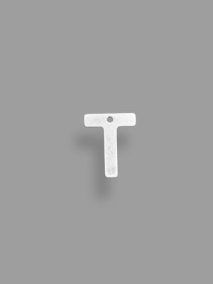 COLGANTE ACERO INOX. INICIAL PLATEADO T 11X10MM