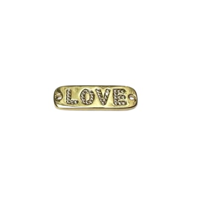 CONECTOR B/ORO RECTANGULO LOVE C/ZIRCONES 9X27MM1