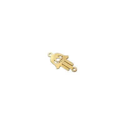 CONECTOR B/ORO MANO DE FATIMA PLANA