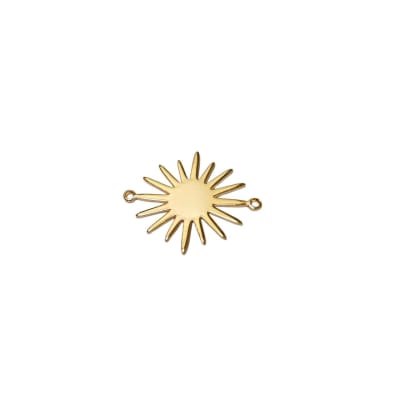 CONECTOR B/ORO SOL LISO 27X22MM