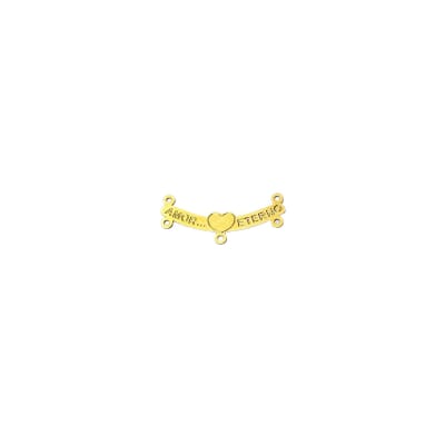 CONECTOR B/ORO AMOR ETERNO CORAZON 3MS1