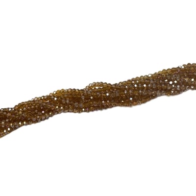 CRISTAL AUSTRIACO 2MM POR TIRA NARANJA VARA DE ORO