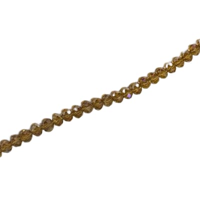 CRISTAL AUSTRIACO POR TIRA 6X5MM MARRON PERU