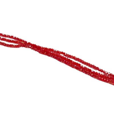 CRISTAL AUSTRIACO POR TIRA 3.5X3MM ELECTROPLATE ROJO