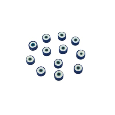 FIMO FIGURAS CIRCULO AZUL OJO 12UND1
