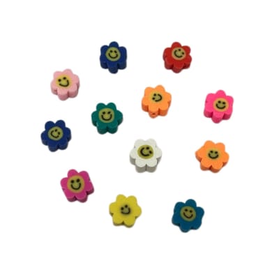 FIMO FIGURAS FLOR CON CARITA COLORES 12UND
