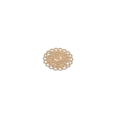 CONECTOR B/ORO ROSA MANDALA FLOR 13MM