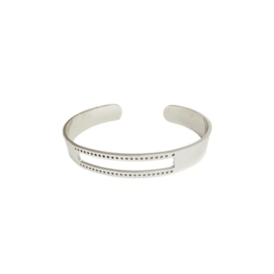 BASE DE PULSERA MIYUKI PLATEADA TALLA L 8IN1