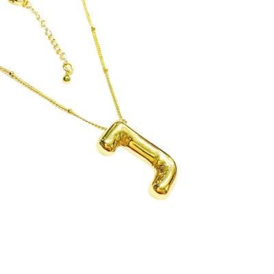 CADENA LISTA B/ORO BALIN COLGANTE INICIAL J1