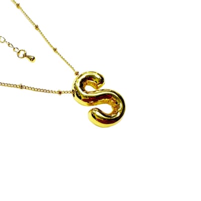 CADENA LISTA B/ORO BALIN COLGANTE INICIAL S