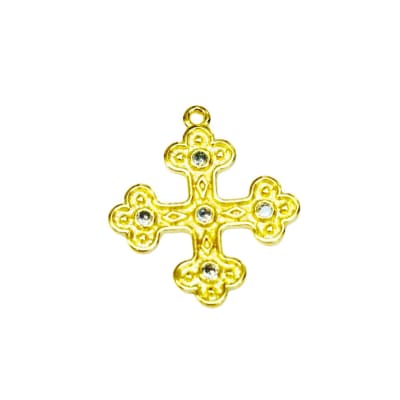 COLGANTE B/O CRUZ CUADRADA C/ZIRCON 28X25MM1