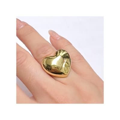 ANILLO AJUSTABLE B/O CORAZON HUECO TALLA 81