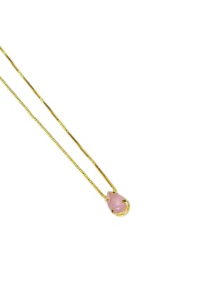 CADENA LISTA B/ORO 3MS VENECIANA LUZ ROSA 45CM1