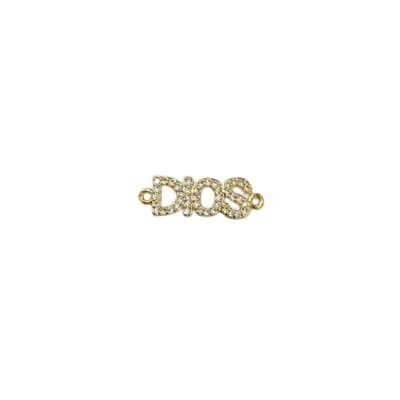 CONECTOR B/O DIOS CON ZIRCONES 21X7MM