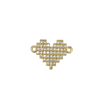 CONECTOR B/O CORAZON PIXEL 20X14MM