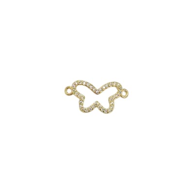 CONECTOR B/O SILUETA MARIPOSA CON ZIRCONES 22X11MM1