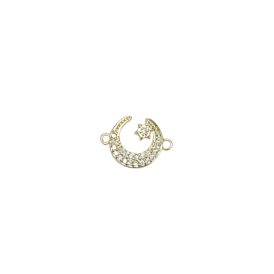 CONECTOR B/O LUNA Y MINI ESTRELLA CON ZIRCONES 18X12MM1