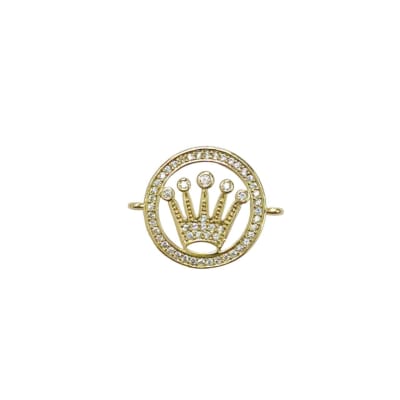 CONECTOR B/O CORONA CON ZIRCONES 21X17MM