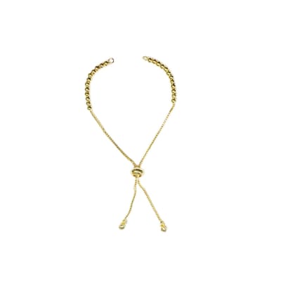 PULSERA AJUSTABLE CONECTORA B/ORO BALINES 3MM1