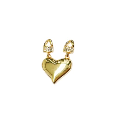 COLGANTE B/O CORAZON DOBLE CANDADO CON ZIRCONES