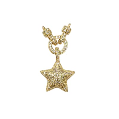 COLGANTE B/O CHARM ESTRELLA CON ZIRCONES 37X18MM1