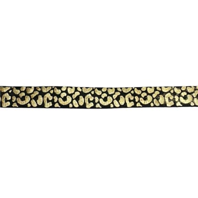 SESGO ELASTICO 15MM NEGRO ANIMAL PRINT1