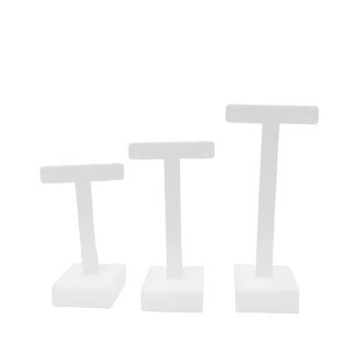 SET DE 3 EXHIBIDOR ACRILICO BLANCO TIPO T1