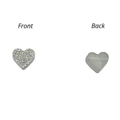 CRISTAL CORAZON DE RESINA PLATEADO 8X9MM