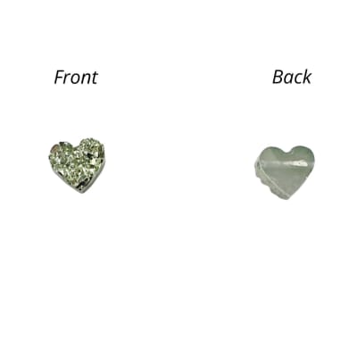 CRISTAL CORAZON DE RESINA DORADO 8X9MM
