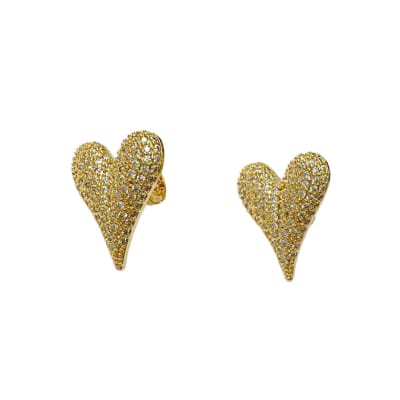 AROS LISTOS B/O MAXI CORAZON CON ZIRCONES 24X20MM