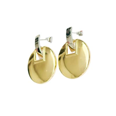 AROS LISTOS B/PLATINO Y B/O MEDALLON 41X32MM