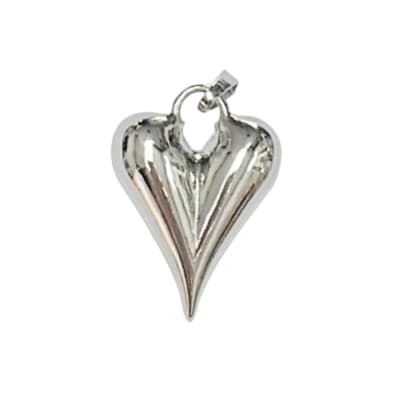 COLGANTE B/PLATINO MAXI CORAZON 28X20MM