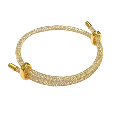 PULSERA AJUSTABLE B/O MALLA DORADA1