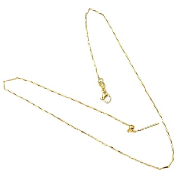 CADENA LISTA B/ORO TORNEADA AGUJA 46CM1